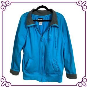 Austins Inc. Aquarium of the Pacific Cotton Zip Up Sweatshirt Aqua Gray Size XXL